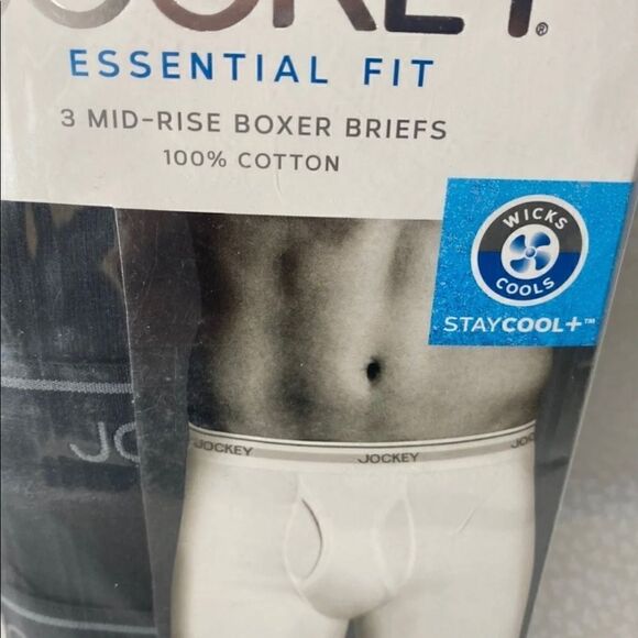 JOCKEY 3 Men's Black Boxer Briefs Small (28-30) - Picture 3 of 4